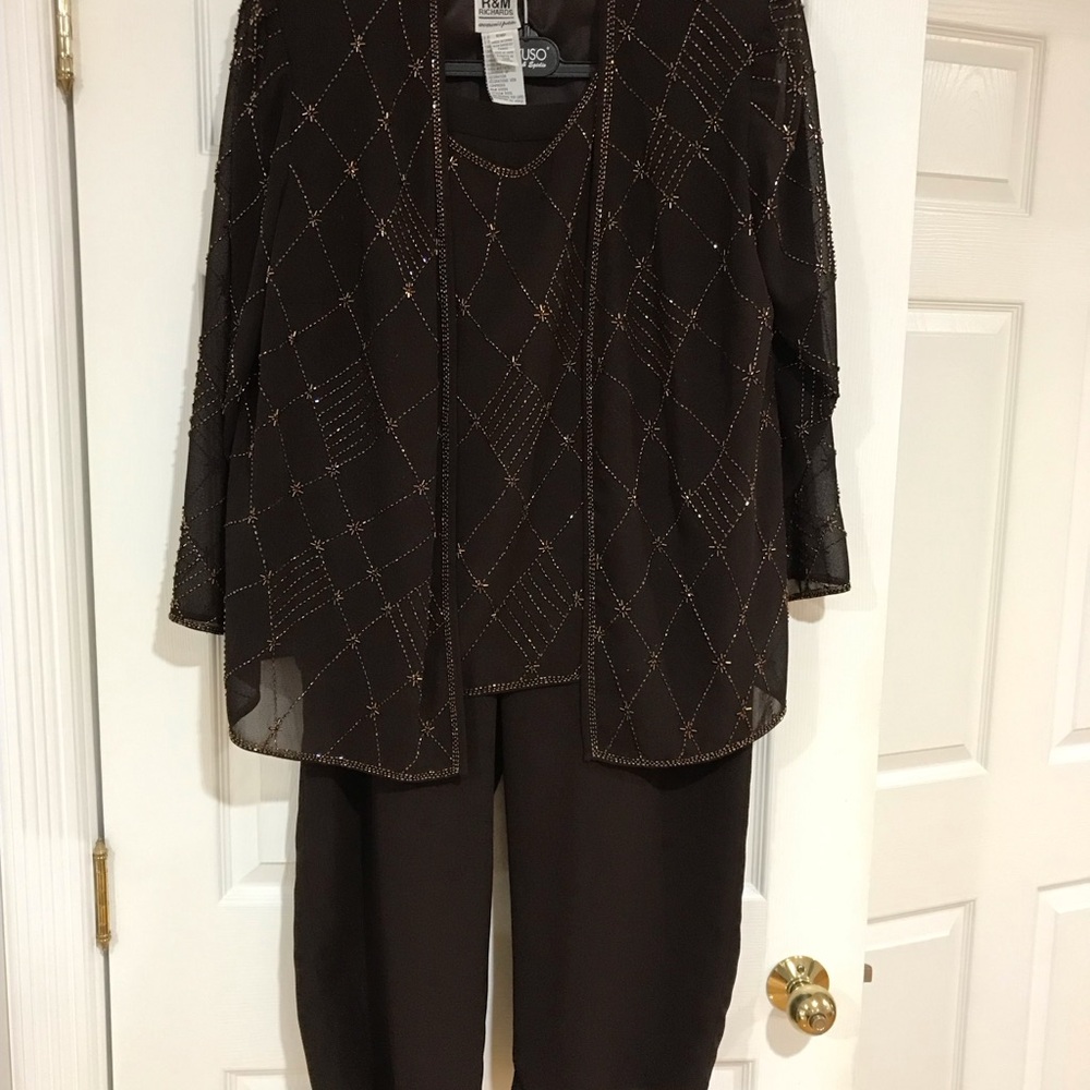 R&M Richards Chocolate Beaded Ensemble